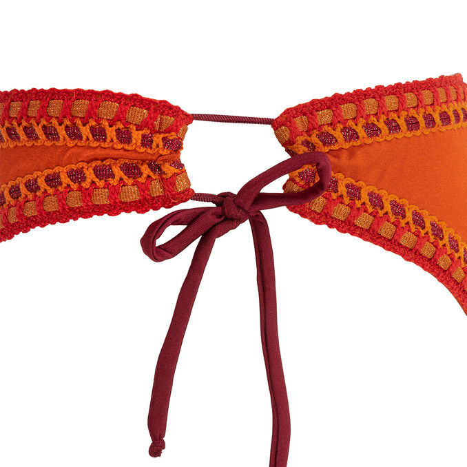 Free Beach Bikini Triangolo Con Bordi Crochet Donna Arancio