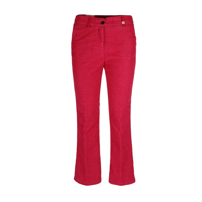 MYTHS PANTALONE IN VELLUTO LISCIO Donna Fuxia Mascheroni Store