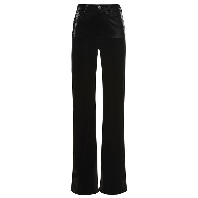 Chiara Ferragni Pantalone Vinile Glossy Donna Nero Mascheroni Store