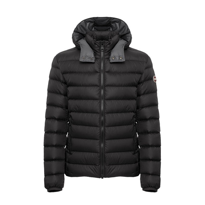 COLMAR ORIGINALS PIUMINO FULL ZIP CON CAPPUCCIO STACCABILE Uomo Nero