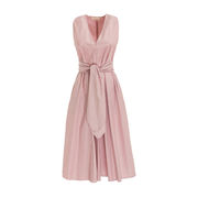 ABITO AFONA MIDI SVASATO Donna Rosa Verde ABITO AFONA MIDI SVASATO Donna Rosa Verde