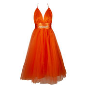 ABITO BARBIE LUNGO CON STRASS Donna Orange ABITO BARBIE LUNGO CON STRASS Donna Orange