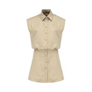 ABITO CAMICIA SMANICATO Donna Sabbia ABITO CAMICIA SMANICATO Donna Sabbia