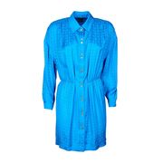 ABITO CHEMISIER DEGNO IN JACQUARD GEOMETRICO Donna Blu imperiale ABITO CHEMISIER DEGNO IN JACQUARD GEOMETRICO Donna Blu imperiale