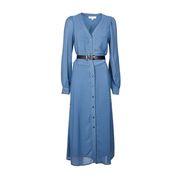 ABITO CHEMISIER IN PLUMETIS CON CINTURA Donna Chambray ABITO CHEMISIER IN PLUMETIS CON CINTURA Donna Chambray