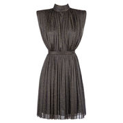ABITO CORTO PLISSE' JERSEY LUREX Donna Nero ABITO CORTO PLISSE' JERSEY LUREX Donna Nero