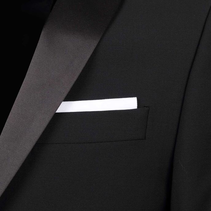 ABITO DA CERIMONIA CON PAPILLON E REVER IN RASO Uomo Nero