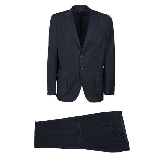 ABITO DUE BOTTONI IN FRESCO LANA Uomo Bluette