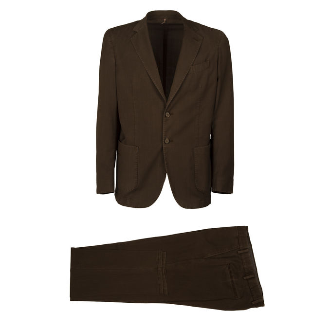 ABITO DUE BOTTONI IN FRESCO LANA Uomo Tortora