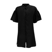ABITO GRU VISCOSA LINO Donna Nero ABITO GRU VISCOSA LINO Donna Nero