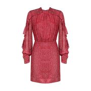 ABITO GUIDO IN DEVORE' STAMPA FLOCK Donna Nero Rosso ABITO GUIDO IN DEVORE' STAMPA FLOCK Donna Nero Rosso