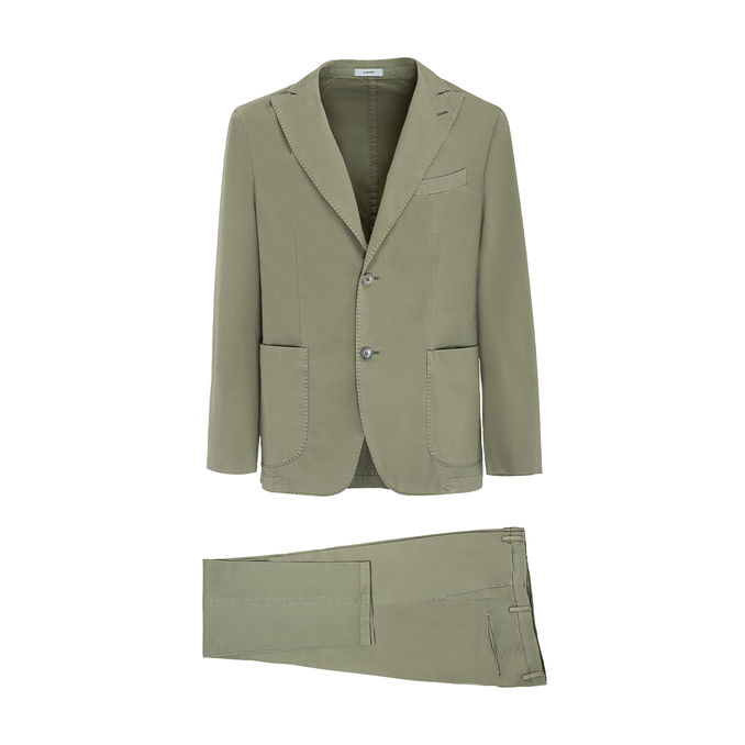 ABITO IN COTONE TWILL Uomo Verde salvia