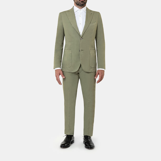 ABITO IN COTONE TWILL Uomo Verde salvia