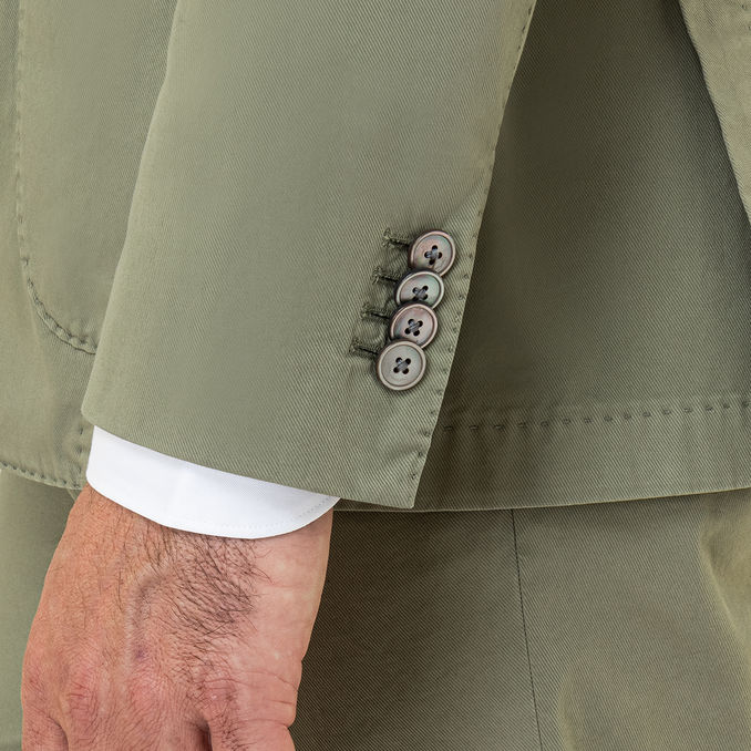 ABITO IN COTONE TWILL Uomo Verde salvia
