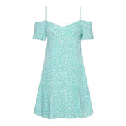 ABITO IN CREPE CON SPALLE SCOPERTE Donna Ditsy Floral Green ABITO IN CREPE CON SPALLE SCOPERTE Donna Ditsy Floral Green