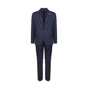 ABITO IN FRESCO LANA EASY WEAR CON CUSTODIA Uomo Blu nero ABITO IN FRESCO LANA EASY WEAR CON CUSTODIA Uomo Blu nero