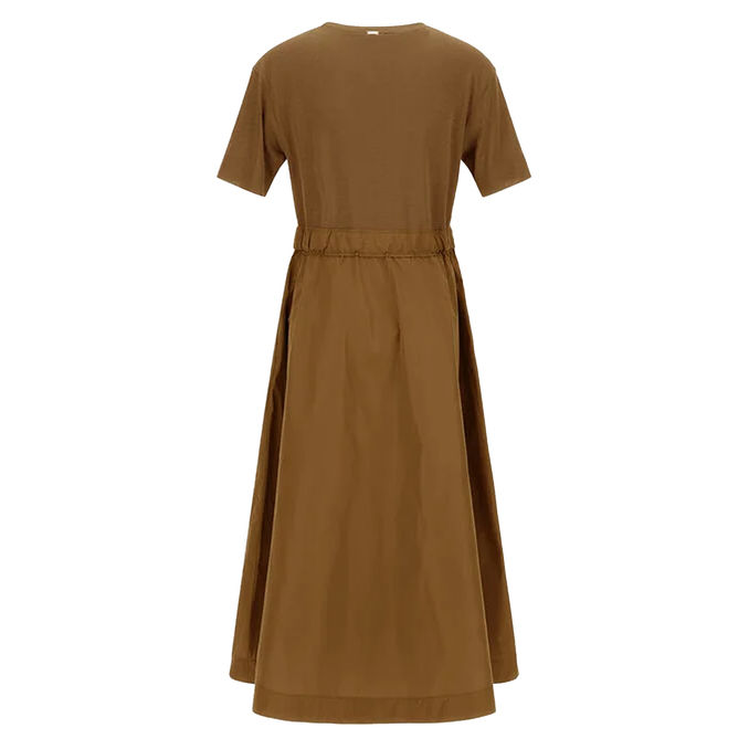 ABITO IN GLAM KNIT EFFECT E TECHNO TAFFETÀ