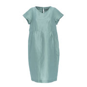 ABITO PRUGNA IN RASO DI SETA E LINO Donna Salvia ABITO PRUGNA IN RASO DI SETA E LINO Donna Salvia