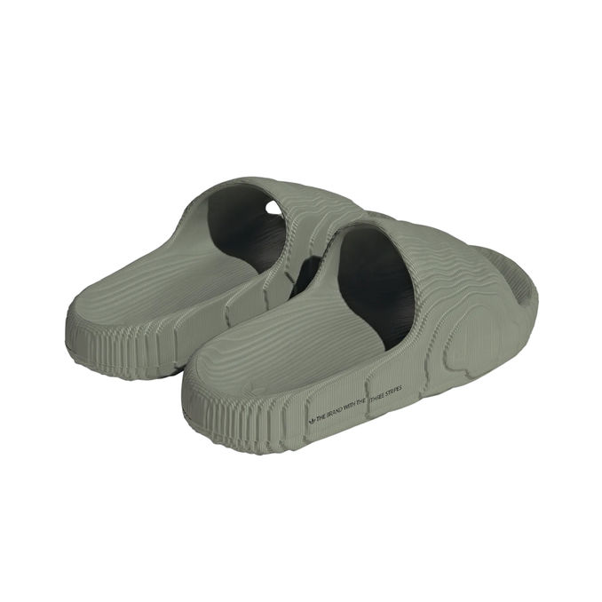 ADILETTE 22 Unisex Silver Green Black