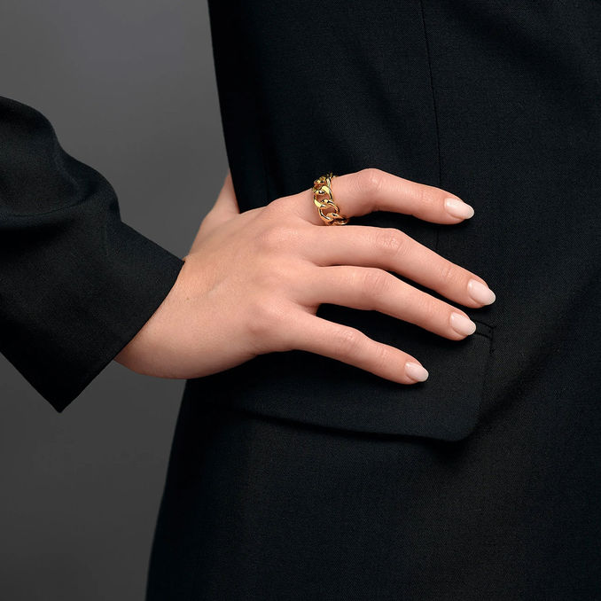 ANELLO REGOLABILE CHAIN Donna Oro