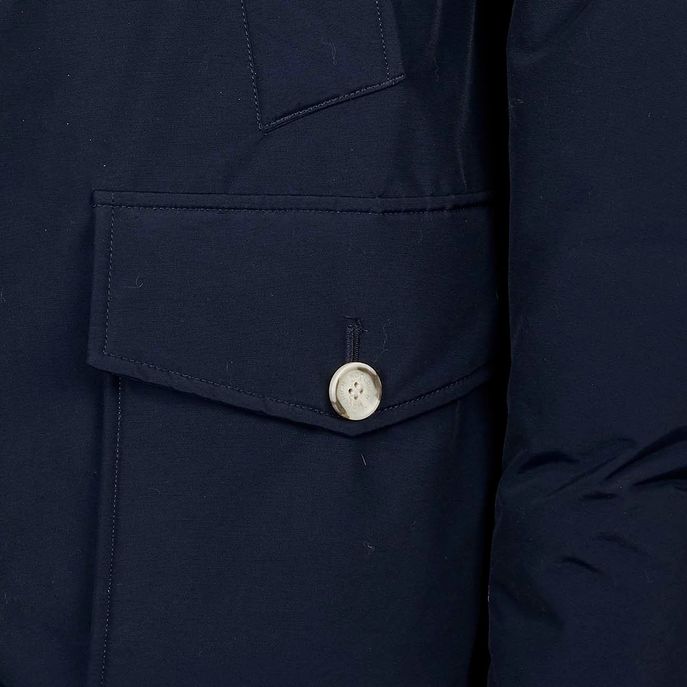 ARCTIC ANORAK CON CAPPUCCIO FISSO E PELO Uomo Melton blue