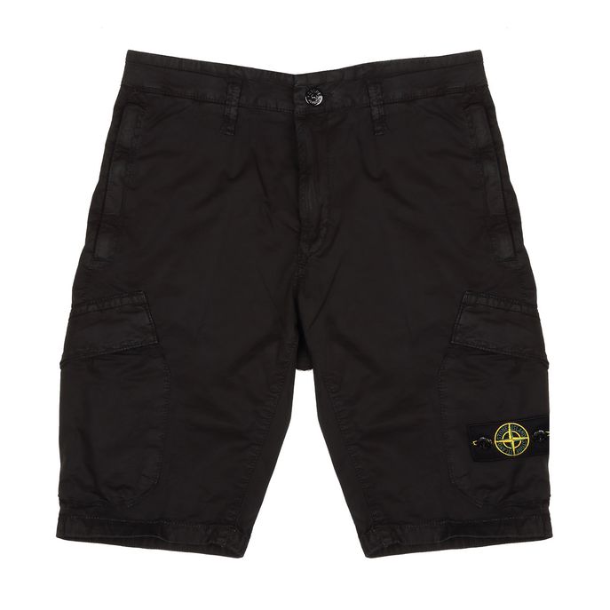 BERMUDA CARGO IN COTONE STRETCH Kids Nero