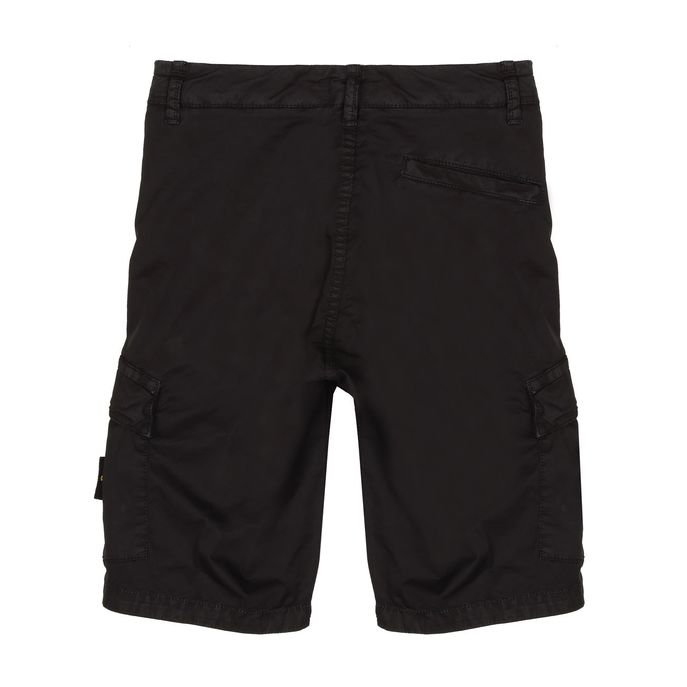 BERMUDA CARGO IN COTONE STRETCH Kids Nero