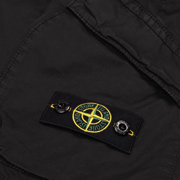 BERMUDA CARGO IN COTONE STRETCH Kids Nero