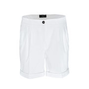 BERMUDA CHINO TINTO IN CAPO CON 3 PINCES Donna Bianco BERMUDA CHINO TINTO IN CAPO CON 3 PINCES Donna Bianco