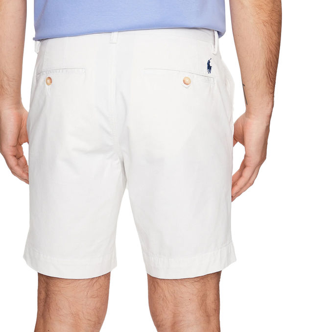BERMUDA FLAT CHINO Uomo Deckwash White
