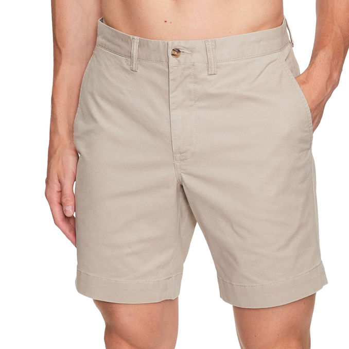 BERMUDA FLAT CHINO Uomo Khaki Tan