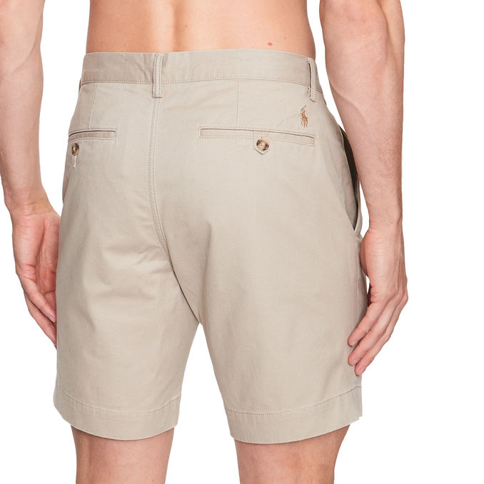 BERMUDA FLAT CHINO Uomo Khaki Tan