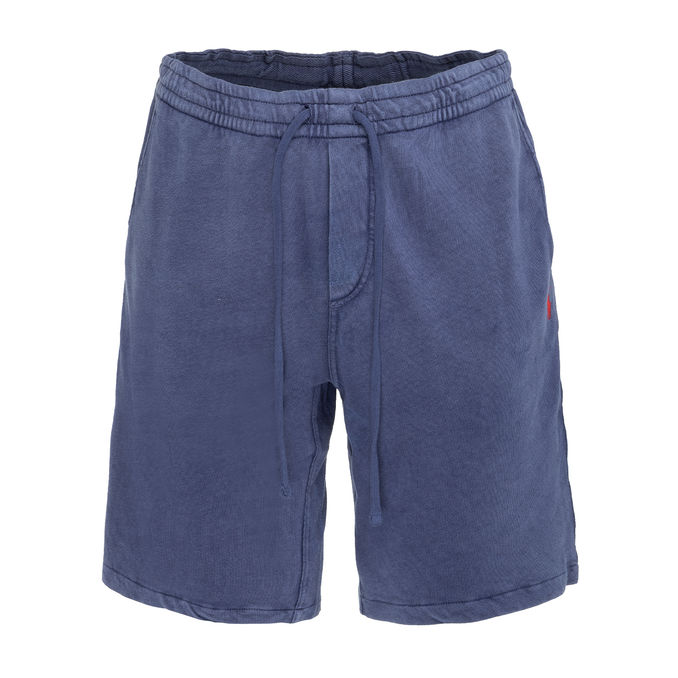 BERMUDA IN COTONE GARZATO Uomo Light Navy