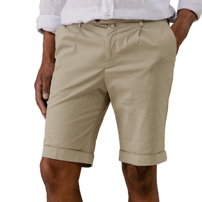 BERMUDA IN COTONE Uomo Beige