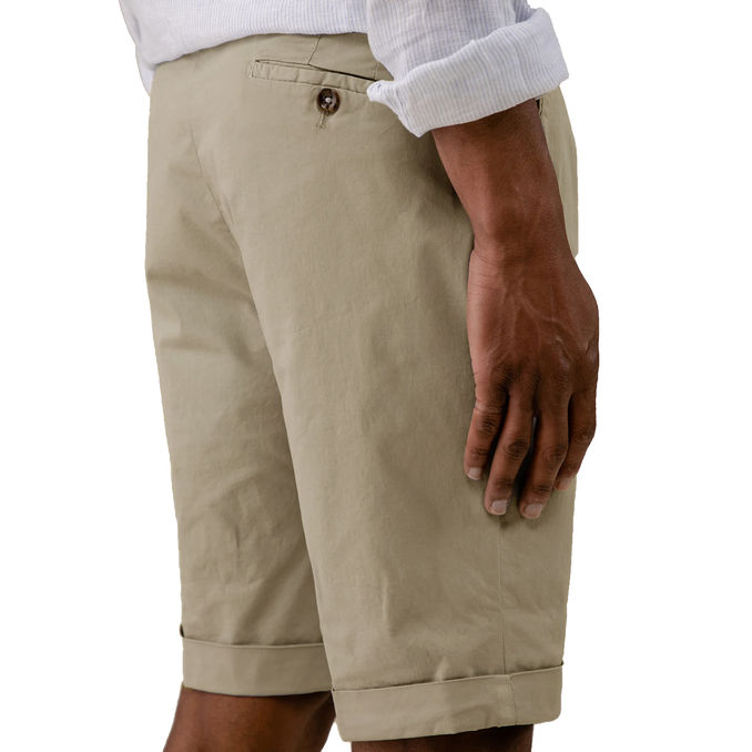 BERMUDA IN COTONE Uomo Beige