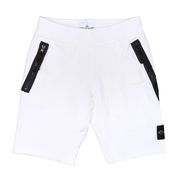 BERMUDA IN FELPA CON TASCHE ZIP E LOGO Bambino Bianco BERMUDA IN FELPA CON TASCHE ZIP E LOGO Bambino Bianco
