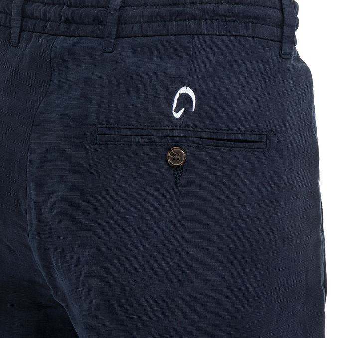 BERMUDA IN LINO Uomo Navyblue