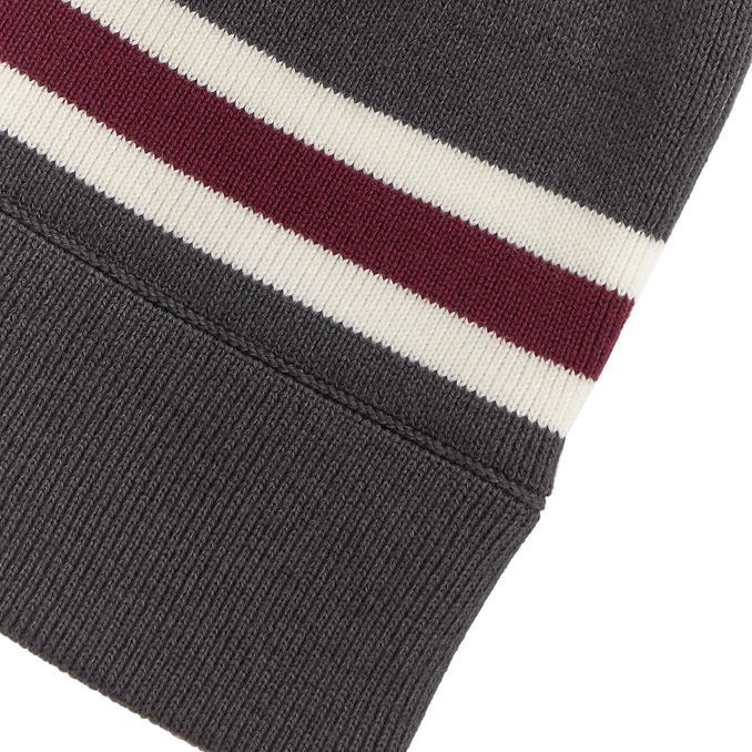 BERRETTO IN LANA E COTONE CON LOGO Uomo Gun Metal Grigio