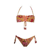 BIKINI FASCIA INTRECCIATA ROSE PASSAMANERIE Donna Bordeaux BIKINI FASCIA INTRECCIATA ROSE PASSAMANERIE Donna Bordeaux