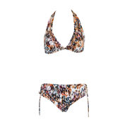 BIKINI TRIANGOLO CON STAMPA MACULATA E STRASS Donna Multicolor BIKINI TRIANGOLO CON STAMPA MACULATA E STRASS Donna Multicolor