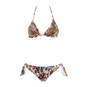 BIKINI TRIANGOLO LEOPARDATO CON STRASS Donna Leopardo BIKINI TRIANGOLO LEOPARDATO CON STRASS Donna Leopardo