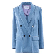 BLAZER DOPPIO PETTO IN VELLUTO ROCCIATORE Donna Blue Still BLAZER DOPPIO PETTO IN VELLUTO ROCCIATORE Donna Blue Still