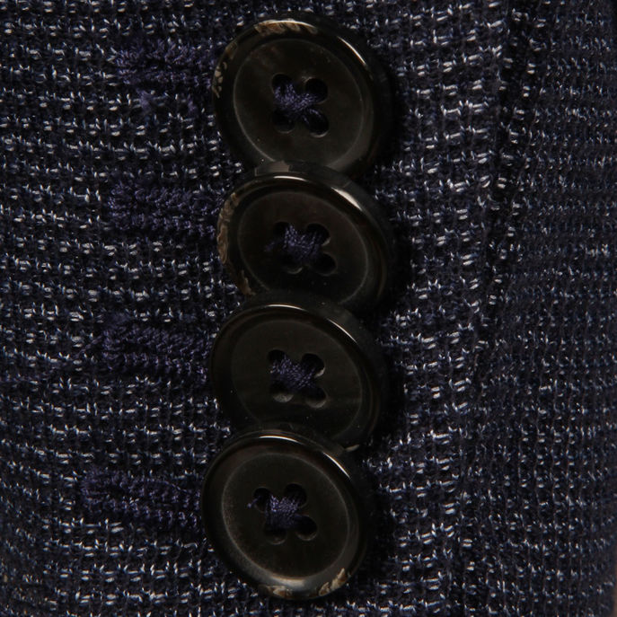 BLAZER JERSEY MELANGE Uomo Blu Avio