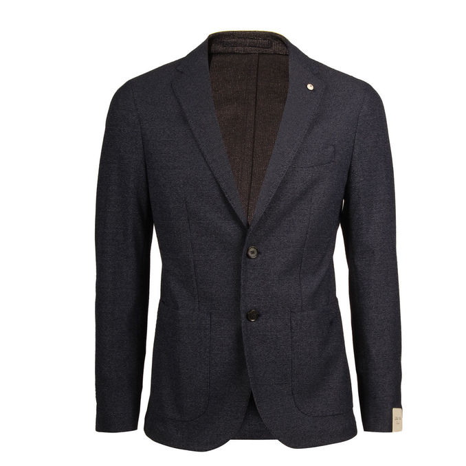 BLAZER JERSEY MELANGE Uomo Blu Avio