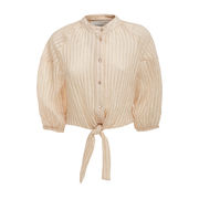 BLUSA A SBUFFO COLLO ALLA COREANA Donna Cream BLUSA A SBUFFO COLLO ALLA COREANA Donna Cream