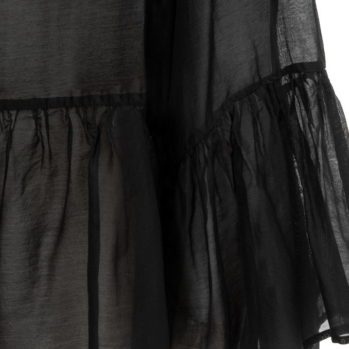 BLUSA CON BALZA Donna Nero