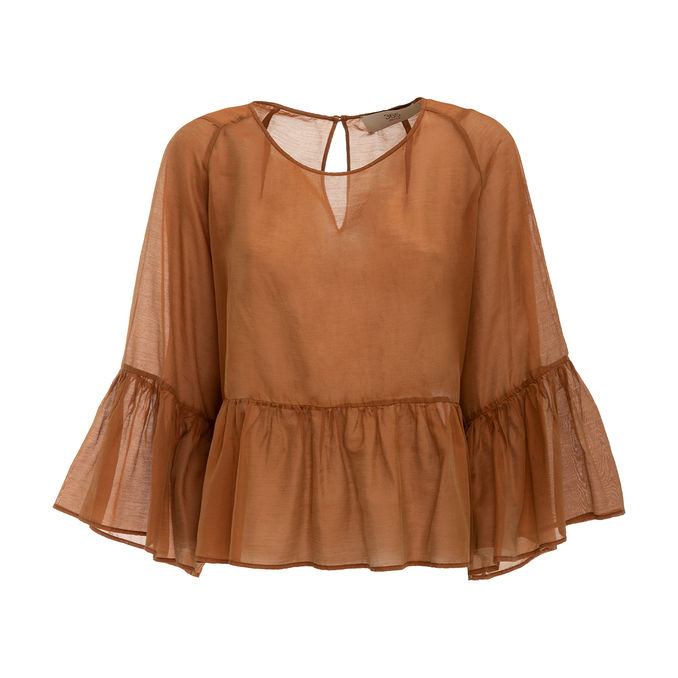 BLUSA CON BALZA Donna Terra