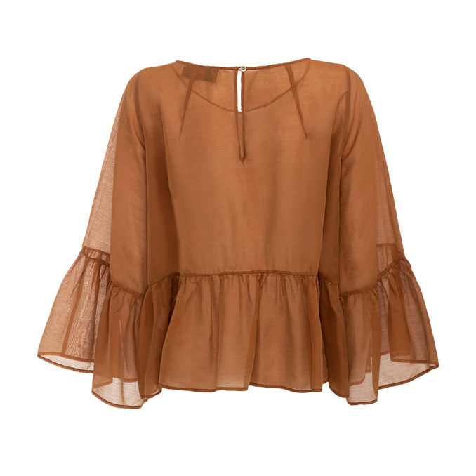 BLUSA CON BALZA Donna Terra