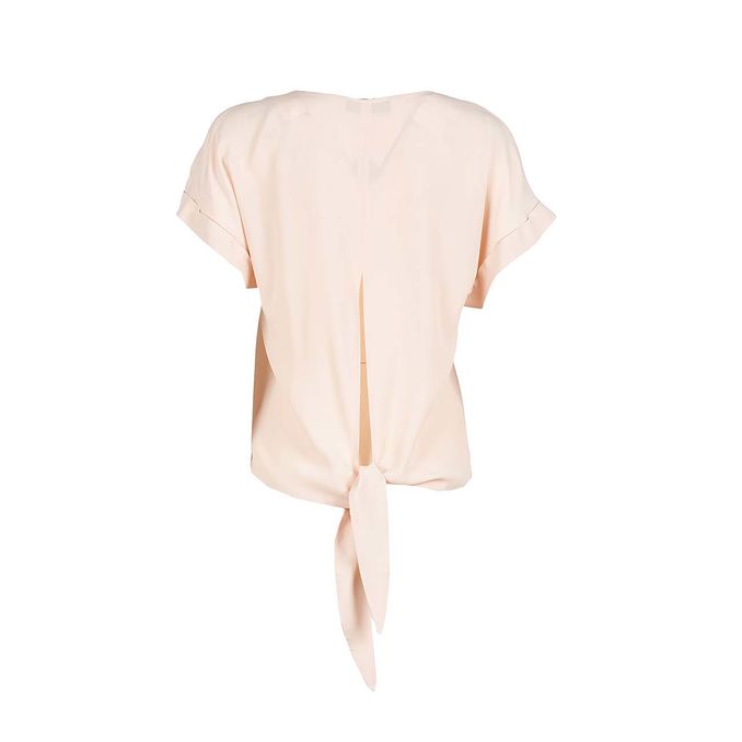 BLUSA CON FIOCCO POSTERIORE Donna Smalto Rosa