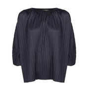 BLUSA FIOCCHI IN JERSEY PLISSETTATO CON MANICA A CAMPANA Donna Navy BLUSA FIOCCHI IN JERSEY PLISSETTATO CON MANICA A CAMPANA Donna Navy